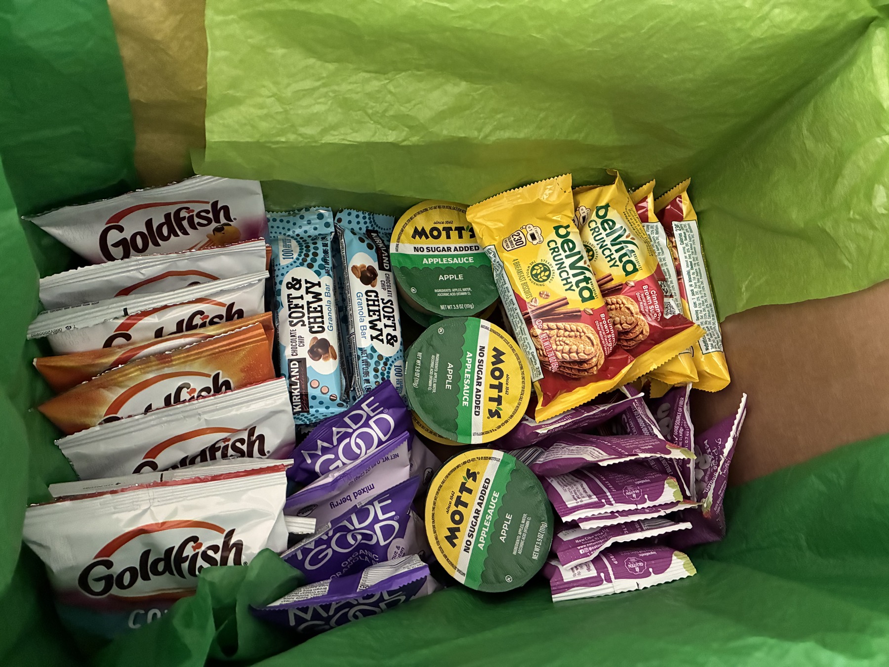 Snacks packed inside The October Orbit Box